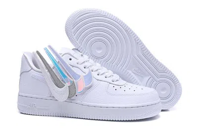 Pre-owned Nike Women's Air Force 1-100 Swoosh Pack Removable White Size 6.5 Brand Rare