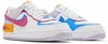 Nike Women's Air Force 1 Shadow Sneakers In White/alchemy Pink Photo Blue In Multi