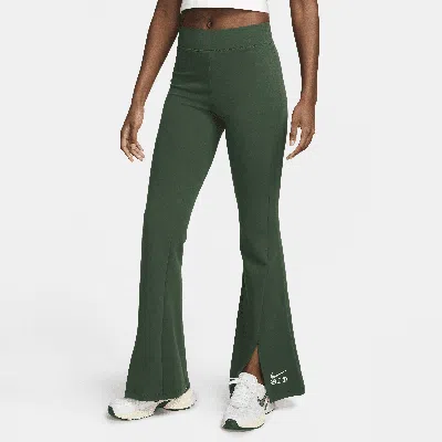 Nike Women's Air High-waisted Full-length Split-hem Leggings In Green
