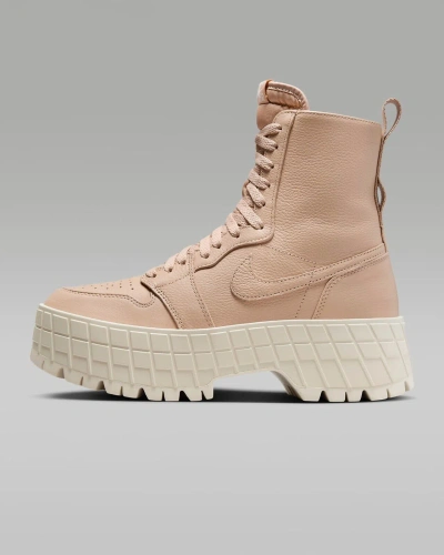 Pre-owned Nike Women's Air Jordan 1 Brooklyn Boot Shoes - Medium Brown (fj5737-200)