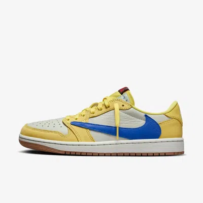 Pre-owned Nike Women's Air Jordan 1 Low X Travis Scott - Canary (dz4137-700) In Yellow