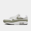 Nike Women's Air Max 1 '87 Casual Sneakers From Finish Line In White/light Army/natural Grey/black 