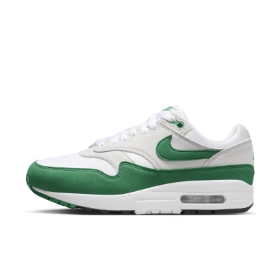 Nike Gray & Green Air Max 1 Sneakers In Grey