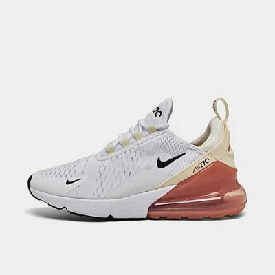 Nike Air Max 270 Sneaker In White/black/pale Ivory/muslin