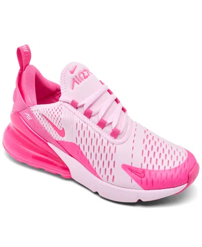 Nike Women's Air Max 270 Casual Sneakers From Finish Line In Pink