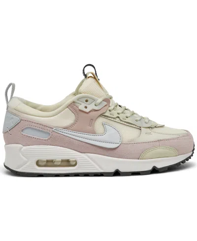 Nike Women's Air Max 90 Futura Casual Sneakers From Finish Line In Pale Ivory,platinum Viole