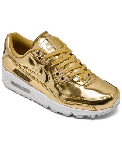 Nike Women's Air Max 90 Sp Casual Sneakers From Finish Line In Gold