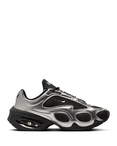 Nike Air Max Muse Sneakers In Silver Leather And Fabric In Multi