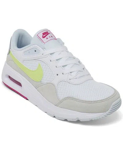 Nike Women's Air Max Sc Casual Sneakers From Finish Line In White,blue Tint