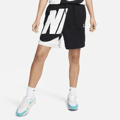 Nike Women's Air Mid-rise 6" French Terry Shorts In Black
