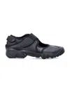 Nike Air Rift Split-toe Leather-trimmed Mesh Sneakers In Black