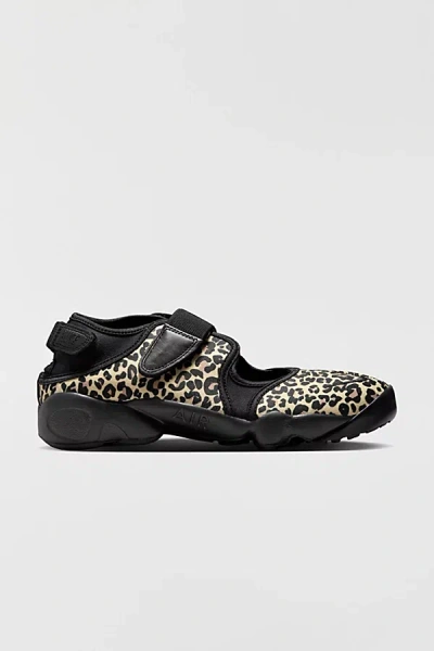Nike Women's Air Rift Leopard Print Sneaker In Black/hemp, Women's At Urban Outfitters
