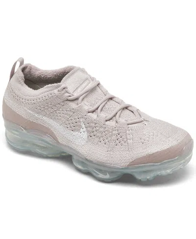 Nike Women's Air Vapormax 2023 Flyknit Next Nature Running Sneakers From Finish Line In Pltvlt,whi