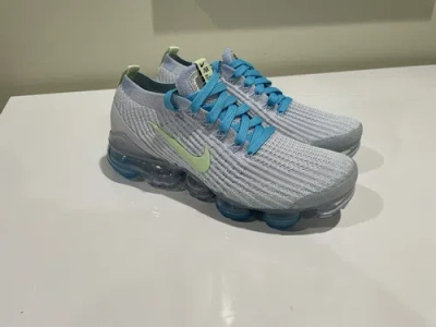 Pre-owned Nike Women's Air Vapormax Flyknit 3 Pure Platinum Volt Dc2051-001 Size 7 In Pure Platinum/barely Volt