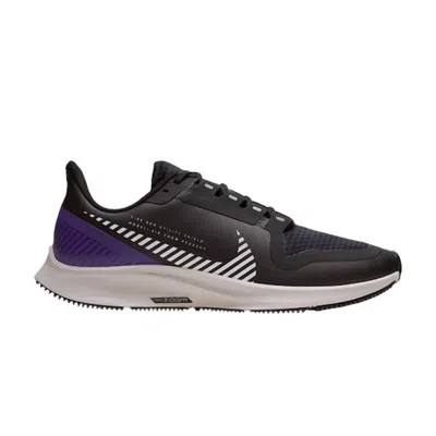 Nike Women's Air Zoom Pegasus 36 Shield Shoes In Black/silver/desert Sand/voltage Purple In Multi