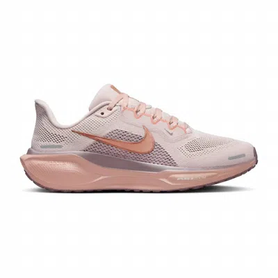 Nike Women's Air Zoom Pegasus 41 Shoes In Silt Red/mtlc Rose Gold In Multi