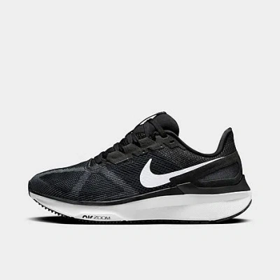 Nike Women's Structure 25 Road Running Shoes (extra Wide) In Black