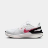 Nike Women's Structure 25 Road Running Shoes In White/black/aster Pink/pure Platinum 