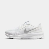 Nike Women's Air Zoom Structure 25 Running Shoes In White/metallic Silver/pure Platinum