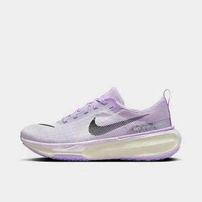 Nike Women's Air Zoomx Invincible Run 3 Flyknit Running Shoes In Grape/lilac/black