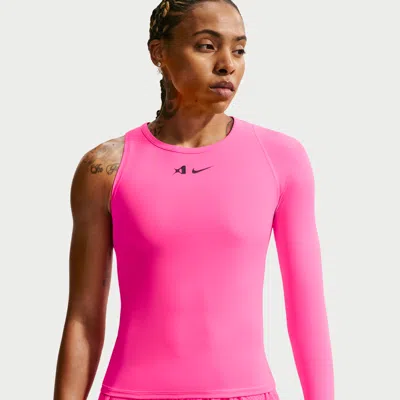 Nike Women's A'ja Wilson A'symmetric Reversible Dri-fit Basketball Top In Pink