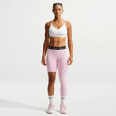 Nike Women's A'ja Wilson A'symmetric Reversible Single-leg Basketball Leggings In Pink