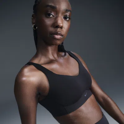 Nike Women's Alate High Support Padded Convertible Sports Bra In Black