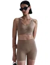 Nike Women's Alate Medium Support Longline Sports Bra In Brown
