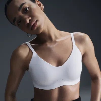 Nike Women's Alate Minimalist Light-support Padded Convertible Sports Bra In White/ Cool Grey