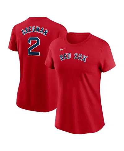 Nike Women's Alex Bregman Navy Boston Red Sox Fuse Name Number T-shirt