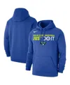 Nike Women's And Men's Blue Dallas Wings Just Do It Club Pullover Hoodie In Blue