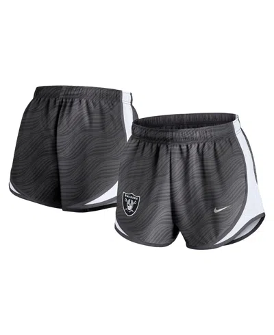 Nike Women's Anthracite Las Vegas Raiders Tempo Performance Shorts In Gray