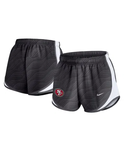 Nike Women's Anthracite San Francisco 49ers Tempo Performance Shorts In Gray