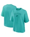 Nike Aqua Miami Dolphins Glory Arch Boxy T-shirt In Blue