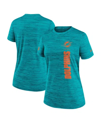 Nike Women's Aqua Miami Dolphins Velocity Performance T-shirt