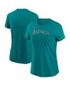 Nike Women's Aqua Seattle Mariners Wordmark T-shirt In Aqua