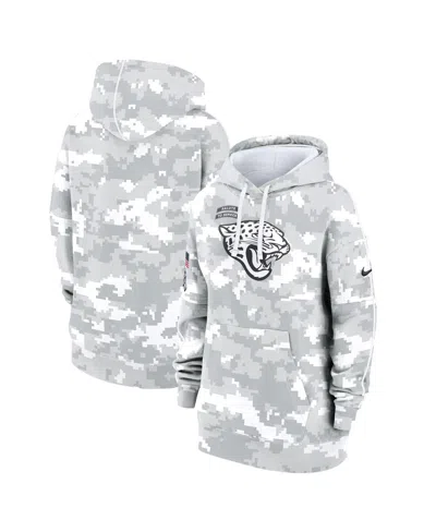 Nike Women's Arctic Camo Jacksonville Jaguars 2024 Salute To Service Club Fleece Oversized Pullover Hoodi In Arctic Camo,camo