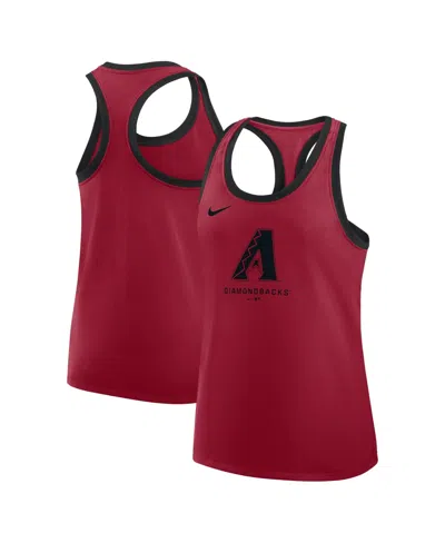 Nike Women's Arizona Diamondbacks Tri-blend Racerback Tank Top In Red