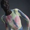 Nike Women's Artist Collection Dri-fit Long-sleeve Sheer Printed Top In Pink
