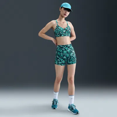 Nike Women's Artist Collection High-waisted 5" Printed Biker Shorts In Green