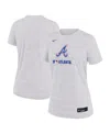 Nike Women's Ash Atlanta Braves Authentic Collection City Connect Velocity Performance T-shirt In Ash