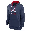 Nike Women's Atlanta Braves Authentic Collection  Therma Mlb Pullover Hoodie In Blue