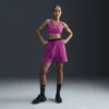 Nike Women's Attack Dri-fit Fitness Mid-rise 5" Unlined Shorts In Purple