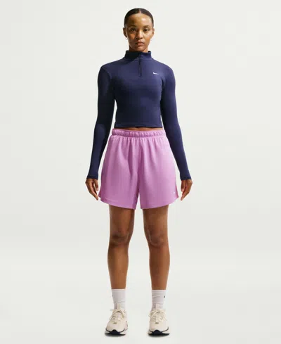 Nike Women's Attack Dri-fit Mid-rise 4" Shorts In Purple