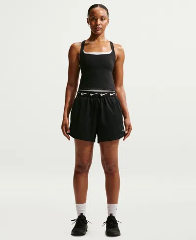 Nike Women's Attack Dri-fit Mid-rise Shorts In Black