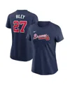 Nike Women's Austin Riley Navy Atlanta Braves Fuse Name Number T-shirt In Navy