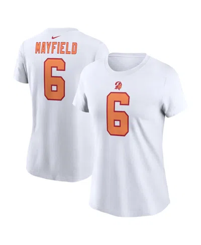 Nike Women's Baker Mayfield White Tampa Bay Buccaneers Name And Number T-shirt