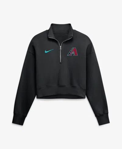 Nike Women's Black Arizona Diamondbacks Primetime Phoenix Fleece Half-zip Sweatshirt