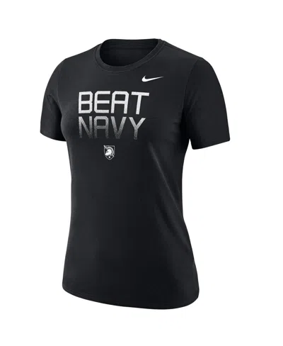 Nike Women's Black Army Black Knights 2024 Rivalry Collection Beat Navy Legend Performance T-shirt