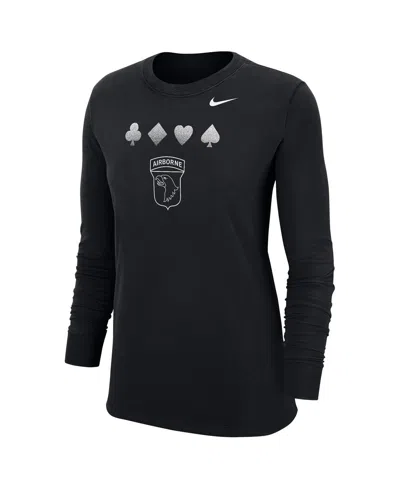 Nike Women's Black Army Black Knights 2024 Rivalry Collection Suit Long Sleeve T-shirt